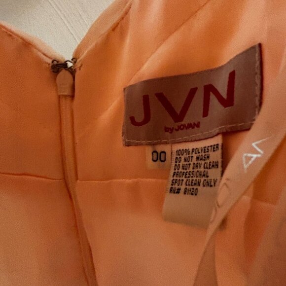 Vintage Jovani Y2K 90s Mini Prom Dress Sweetheart Pink Beaded Bodice Ruffle 00 - Picture 8 of 12